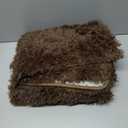 DweIke Fluffy Brown Rugs for Bedroom Living Room, 3x5 Feet Soft Plush Shaggy Dark Brown Girls Boys Kids Rug, Non-Slip and Machine Washable Carpet for Dorm Nursery Classroom Decor