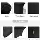 Spandex Table Cover 2 Pack 8FT Black Fitted Tablecloths,Washable Wrinkle Resistant Stretch Table Cloth Rectangle for Vendor Booth Display Items,Party Supplies for Adults,Wedding Decorations,Banquet