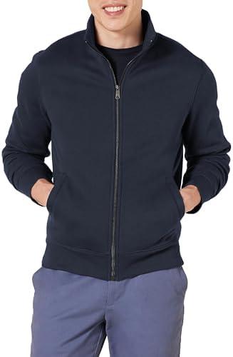 Amazon Essentials Men's Sweatshirt, Mock Neck, Fleece Zip Up, S