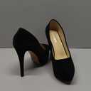 OCHENTA Women's Platform Slip On High Heels Dress Pumps (8, Black Velvet)