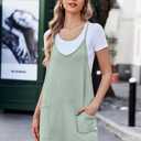 Ekouaer Womens Summer Casual Sleeveless Rompers Loose Spaghetti Strap Shorts Overalls Outfits 2025 Jumpsuits With Pockets (S)