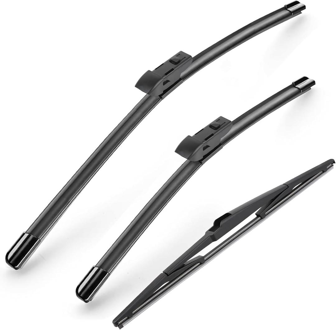 24"+18"+14" Windshield Wiper Blades All-Season Durable Stable and Quiet Silicone Wiper Blade Fit for Mazda CX5 CX9 2017-2020(Set of 3)