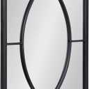 Kate and Laurel Bakersfield Farmhouse Wall Mirror, 13 x 30, Black, Traditional Metal Framed Mirror for Wall