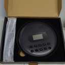 ARAFUNA Portable CD Player with Dual Stereo Speakers, Rechargeable CD Player for Car with Anti-Skip Protection, Headphones and AUX Cable Backlight Buttons (Black)