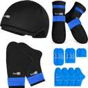 SuzziPad Ice Pack Stress Relief Cap & Cooling Socks & Cold Gloves for Chemotherapy, Comfort Items for Chemo Patients, Smoothe discomfort for feet, Head and Hand, L