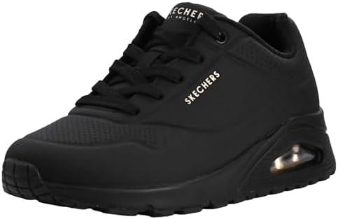 Skechers Women's UNO-Stand ON AIR Sneaker, Black, 10 M US