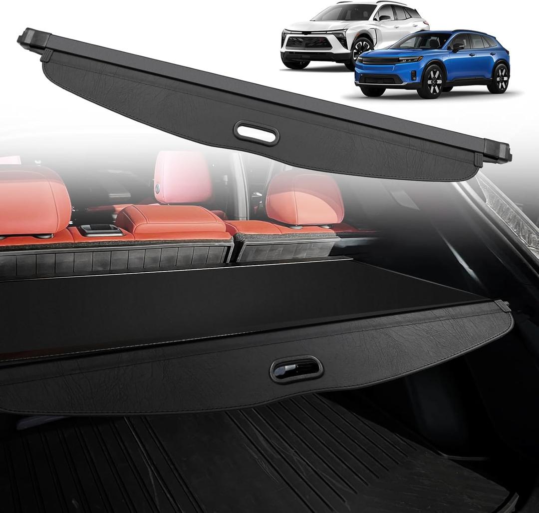 BestEvMod Retractable Trunk Cargo Cover Compatible with Chevy Blazer EV 2023 2024 2025/ Honda Prologue Accessories Interior Accessories, Black Rear Trunk Cargo Shield Privacy Cover