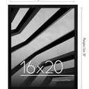 Americanflat 16x20 Picture Frame with Polished Plexiglass - Streamline Collection - Thin Border Picture Frame for Wall Display - Hanging Hardware Included - Black