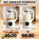 7-in-1 Automatic Nut Milk Maker, 40oz Soymilk Maker, 12 Blades, 12-Hour Timer/Auto Clean/Keep Warm/Boil/Low Noise, Make Homemade Almond, Oat, Soy, Coconut and Non-Dairy Beverages (White)