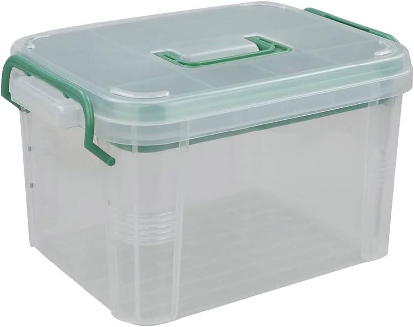 Large Family First-Aid Box, Clear Medicine Storage Box with Tray