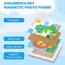 Kids Art Frame 4x6 Inch with Storage, Magnetic Front Opening Changeable Kids Artwork Frame for Wall Holds 150 Sheets 3D Crafts Children's Pictures Display Mounting Hardware Included, For 4.5 6 Paper