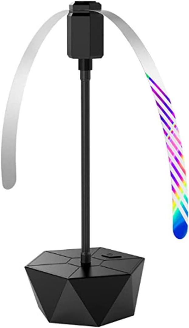 Fly Fans for Tables, Fly Repellent Fan Portable 360 Degrees Rotation Retractable Adjustable Pole Fan Physical Fly Deterrent for Picnic Restaurant Party Home BBQ Camping Fishing Black USB Cha