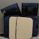 Lekereise 2-in-1 Cat Travel Carrier with Litter Box, (17.7" x2) x16.5"x13" Large Cat Carrier with Zipper Locks for Moving Across The Country (No Hammock) - Blue