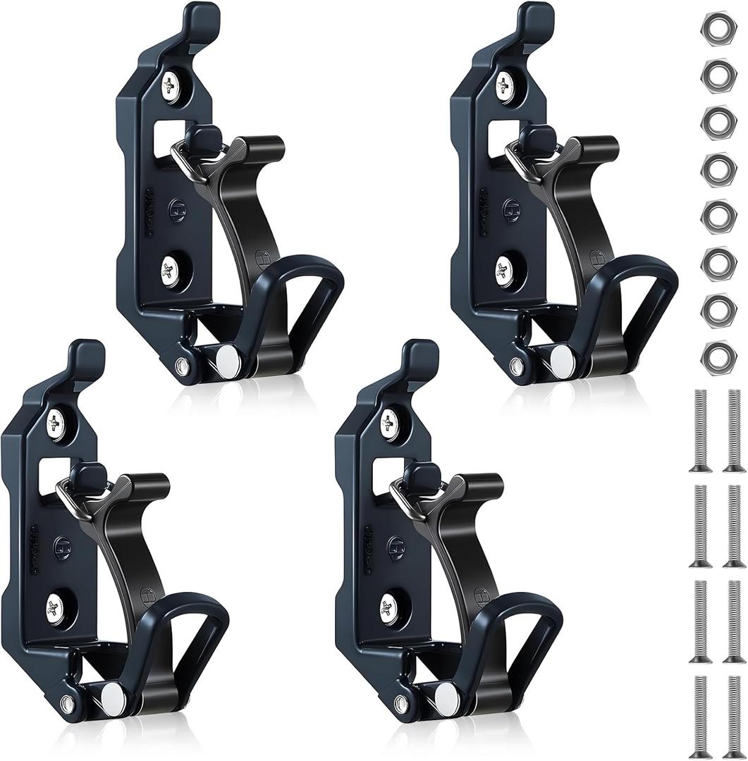 4 Pcs Shovel Mount for Roof Rack, Metal Rubber Clamp Wall Mounting Kit, Shovel Holder Clamp Wall Mount Kit Car Accessories for Roof Rack, Boats, Military Equipment, Axe, Patent Protection