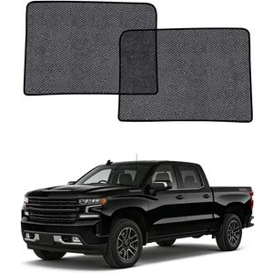 Car Window Shades for Chevy Silverado(2020-2026), 2-Pack Rear Window Sun Shades for Baby Breathable Mesh, UV & Heat Blocker, Privacy Protection for Camping, Travel, Sleep & Nursing