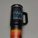 Cool Papa Tumbler with Handle Cool Gifts for Papas Best Papa in the Galaxy 40oz Insulated Coffee Tumbler with Straw and Lid Christmas Father's Day Present for Papas from Grandkids
