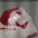 4PCS Christmas Chair Covers, Stretch Removable Washable Santa Claus Hat Dining Room Chair Slipcover - Red Xmas Chair Seat Protector Cover for Home,Ceremony, Banquet Indoor Decorations