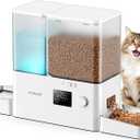 oneisall Automatic Cat Feeder and Water Dispenser, Cat Food Dispenser 36Cups/8.5L, 2-in-1 Large Capacity 5L Cat Feeder and 3.5L Gravity Water Dispenser for Pets, Timed Cat Feeder for Dry Food
