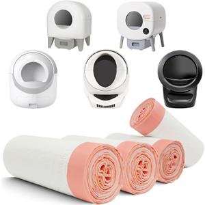 Heavy Duty Cat Litter Box Liners for Fsitego & Fumoi Automatic Litter Boxes, Extra Thick Self-Cleaning Litter Box Bags for cumrigel litter bags, Cat Litter Bags with Drawstring and Leakproof (20 Count (Pack of 4))