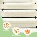 10-Pack 35.4" Black Stair Rods | Heavy Duty, Mounting Hardware Included, Decorative, For Carpet Treads and Runners
