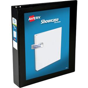 Avery Economy Showcase View 3 Ring Binders 1.5 Inch Slant Rings, Black Binder, Ideal for Organization, Office Use (19650)