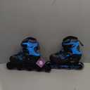 NYCTUS Inline Skates for Kids and Adults, Adjustable Inline Skates for Girls and Boys, Roller Skates for Women and Men with Full Light up Wheels (Small-Little Kid, blue)
