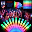 216 PCS Glow Sticks Bulk, LED Light Up Foam Sticks with 3 Modes Colorful Flashing, Glow Sticks Bulk Party Pack for Wedding, Raves, Halloween, Birthday, Concert