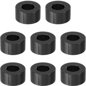 PATIKIL M8 Aluminum Spacer, 8 Pcs Metal Spacers Aluminum 8.2mm ID x 16mm OD x 8mm L Aluminum Spacer Screw Standoff Round for 1/3in or M8 Screw Bolts, Black