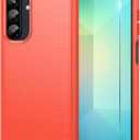 Osophter for Galaxy A26 5G Case: with Screen Protector Shock-Absorption Flexible TPU Rubber Protective Cover for Samsung Galaxy A26 Phone Case(Red)