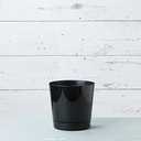 Novelty Root & Vessel Majestic Full Depth Round Cylinder Pot, Glossy Black, 14-Inch (10148)