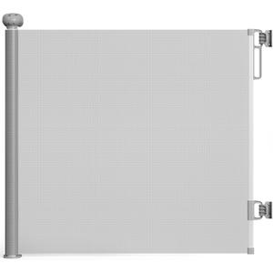 KINGTOP Retractable Baby Gates for Stairs, Retractable Dog Gate or Baby Gate, 33" Tall, Extends Up to 55" Wide, Safety Gate for Doorways & Outdoor Use (Gray, 33" x 55") (33x55")