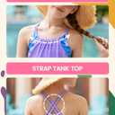 Angel season Girls Swimwear Teen Girl Tankini 2 Piece Swimsuit for Younth Bathing Suit Size 13-14 Two Piece Set Summer Beach Modest Swimsuit UPF 50+ Tween Swimming Suit Junior Tank Purple Hawaii (Purple)