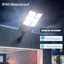 150W Solar Lights Outdoor Waterproof, 8000LM LED Solar Flood Lights Outdoor Motion Sensor with Remote, 3 Modes Solar Lights for Outside Yard, Garden, Path & Parking Lot-2PACK
