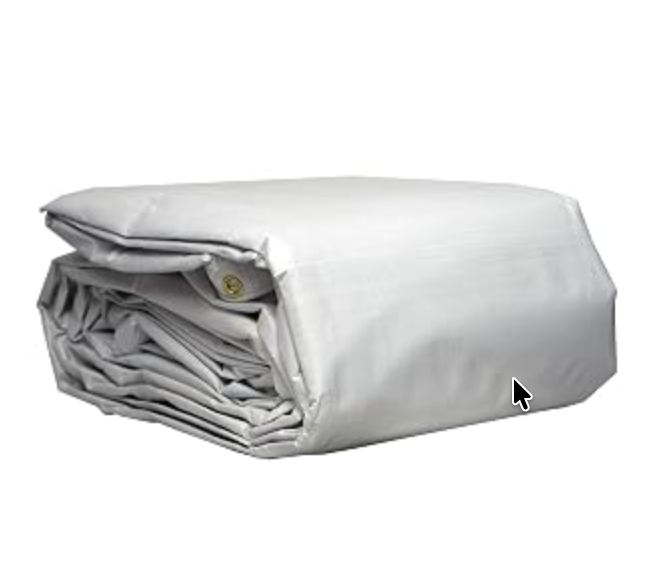  White Tarp Heavy Duty Waterproof Plus+ 12x20 FT Large 12 mil Outdoor Tarp with Grommets, UV Resistant Poly for Camping and Roof