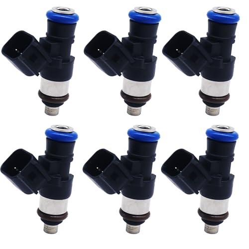 HiSport Fuel Injectors Replacemnt for Ford F150 Edge Explorer Flex Sedan Transit 150 250 350,Replacemnt for Mustang Lincoln MKX 2011-2019 3.5L 3.7L Replacement 0280158191 6PCS 4 Holes