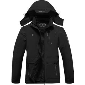 ASPO Women's Ski Jacket Waterproof Winter Jacket Insulated Warm Fleece Lined Windproof Snow Coats with Hood Snowboarding