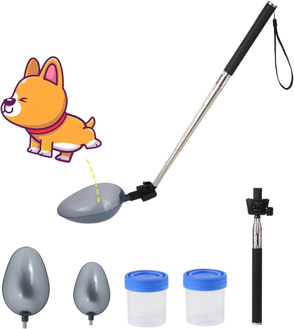 Dog Cat Urine Collector - Telescopic Urine Sample Catcher for UTI Test Kit,Dog Pee Stick for Veterinary Supplies.Dog Pregnancy Pee Test Kit(Basic Kit)