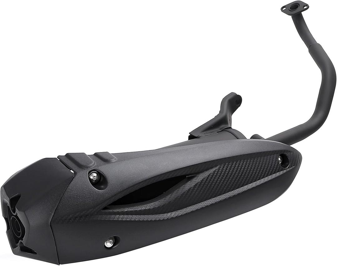 Minho Motorcycle Exhaust Assembly in Heavy Iron Material Compatible with Chinese GY6 125cc 150cc 4-Stroke Engine Scooter Moped RSZ 150 Gas Engine Scooters