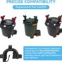 2 Pack Rim Connector Replacement for Fluval Fx4/Fx5/Fx6 Parts, High Performance Canister Filter Accessories, Hose Fitting Rim Connector and Clips Bracket Adapter Parts for Aquarium Fish Tank Filters