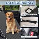 NECKORY Backseat Cover for Dogs, Waterproof and Non-Slip Pet Bench Seat Covers, Car Seat Protector for Back Seat, Universal Size Rear Car Seat Cover Fits Cars, Trucks and SUVs, M-Charcoal Grey&Grey