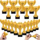 12 Pcs Relief Stress Appreciation Gift for Team, Employee Squeeze Trophy Inspirational Mini Trophy Stress Ball Bulk Recognition Award for Coworker Staff Team Office Business