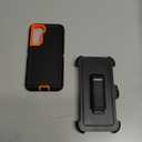 WOGROO Case for Galaxy S21 with Clip, Heavy-Duty Tough Rugged Shockproof Drop Protective Cover Cases for Samsung Galaxy S21, Black+Orange