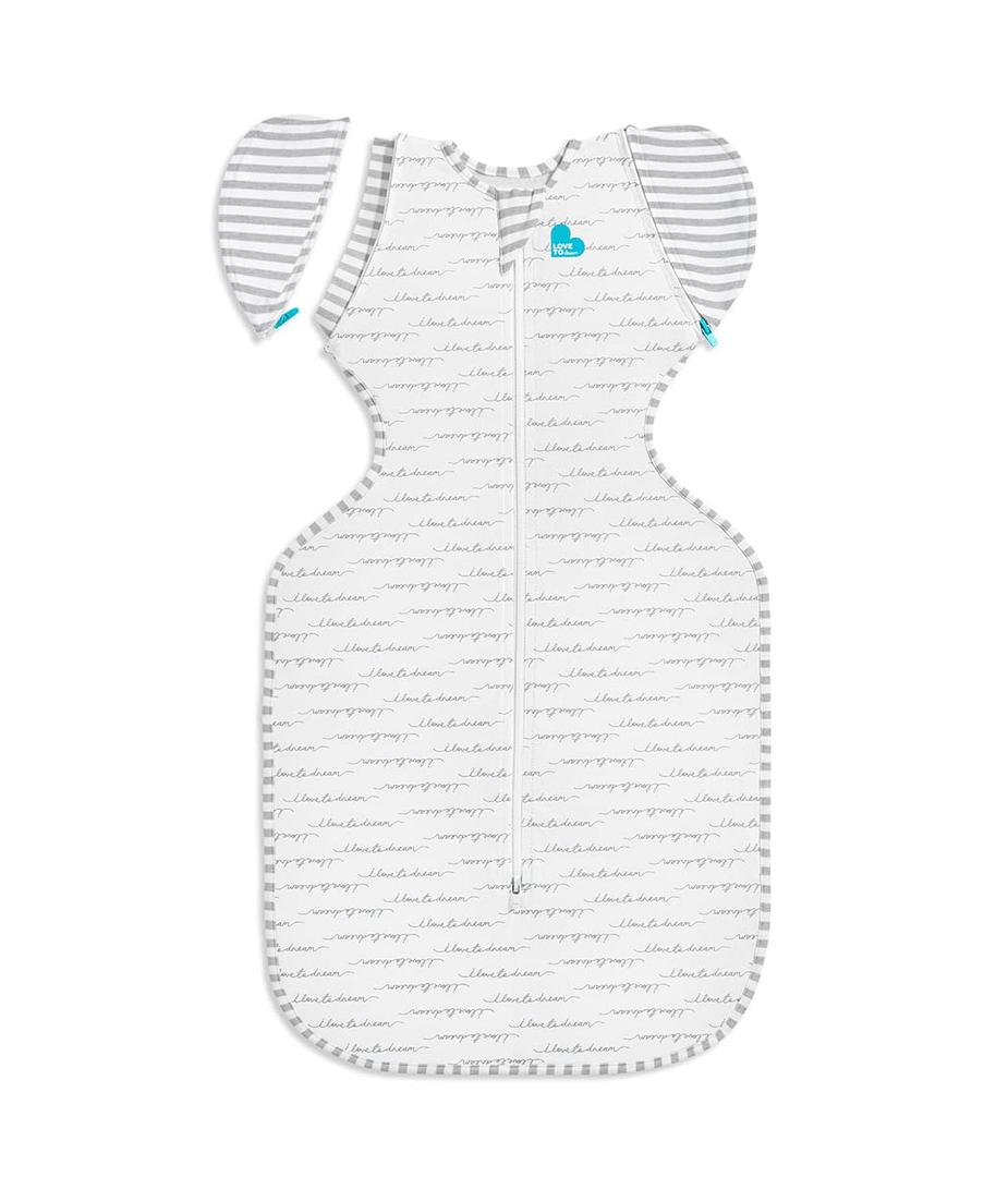 Love to Dream Swaddle Up Transition Swaddle, Patented Zip-Off Wings, Gently Help Baby Transition from Being Swaddled to Arms Free When Showing Signs of Rolling, 1.0 TOG, 13-19 lbs, White