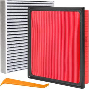 87139-58010 & 17801-25020 Engine Cabin Air Filter Kit Compatible with NOT HYBRID RAV4 2019-2025 Camry 2018-2024 Highlander 2020-2025 Replaces 17801-F0050 87139-0E040