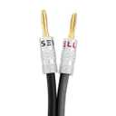 Silverback Speaker Wire by Sewell with Silverback Banana Plugs, 10 ft ,12 AWG, OFC, 259 Strand Count, Terminated (10-Feet)