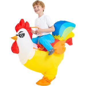 Chicken Costume Kids, Inflatable Costumes for Kids/Boy/Girls, Blow up Rooster Costume for Halloween Party (Yellow)