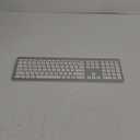 Bluetooth Keyboard Compatible with Mac, with Numeric Keypad, Rechargeable Wireless Keyboard Compatible with MacBook Pro/Air, iMac, Mac mini/Pro Laptop and PC (Silver)