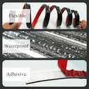 COLAMO 16.4FT Black Peel and Stick Trim Caulk Strip,Flexible Self Adhesive Moldings & Trims for Wall/Mirror/Ceiling/Window and Door Frame,Stick on Backsplash Tile Trimming,Side Body Trim
