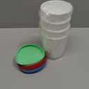 Ice Cream Containers Set (4 Pack - 1 Quart Each) for Homemade, Reusable Storage for Freezer, Leak-Free With Silicone Lids