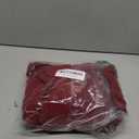 BUYUE 4 Pcs Bar Stool Covers, Luxury Fabric Dia.14-16" Round Stretchy Crease-Resistant Washable Jacquard Dustproof Stool Seat Slipcover, M-Burgundy-Set of 4